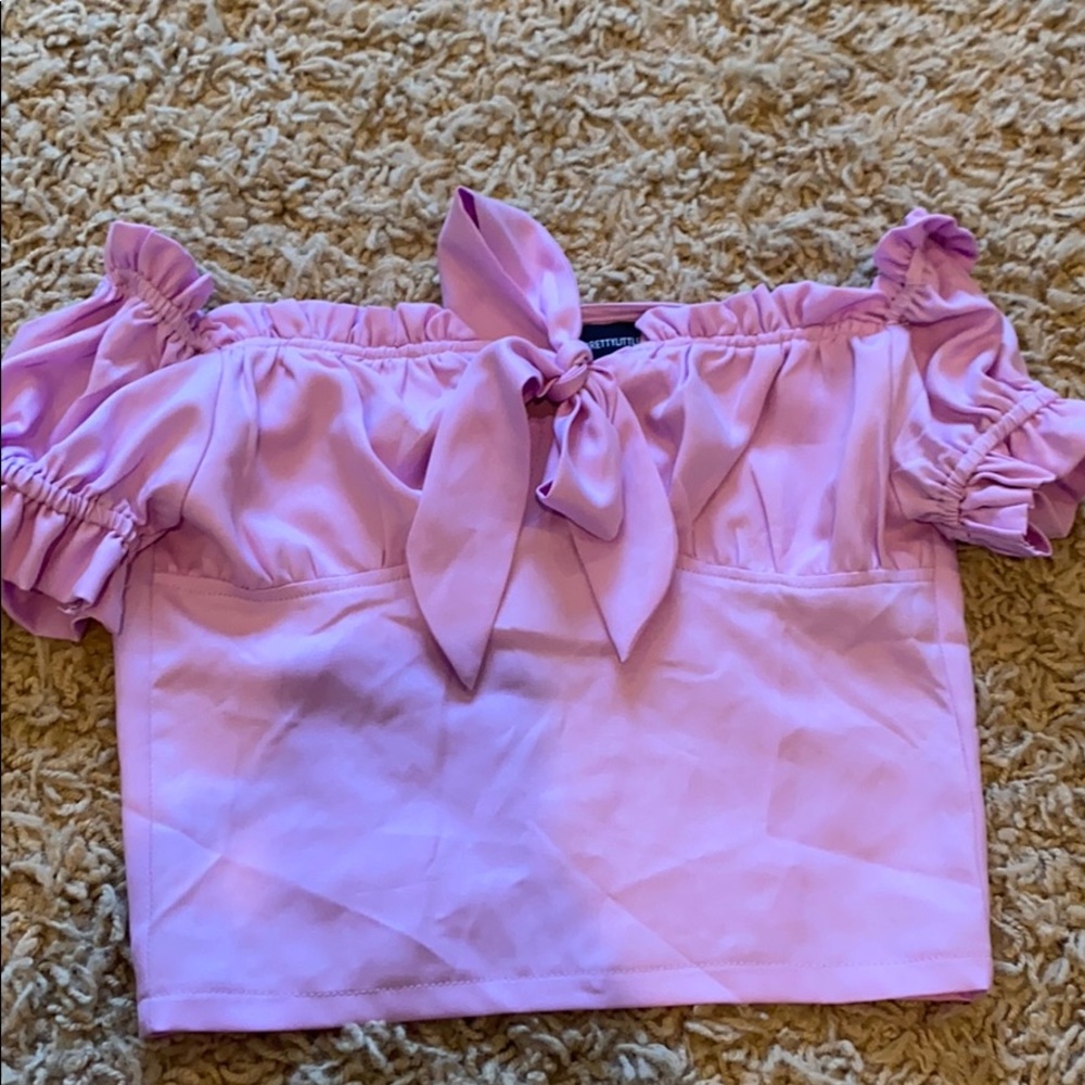 Prettylittlething cute ruffle top